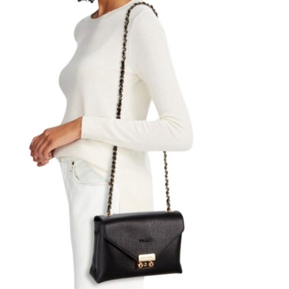 Valentino By Mario Valentino Isabelle Leather Crossbody Bag in Black - Picture 15 of 15